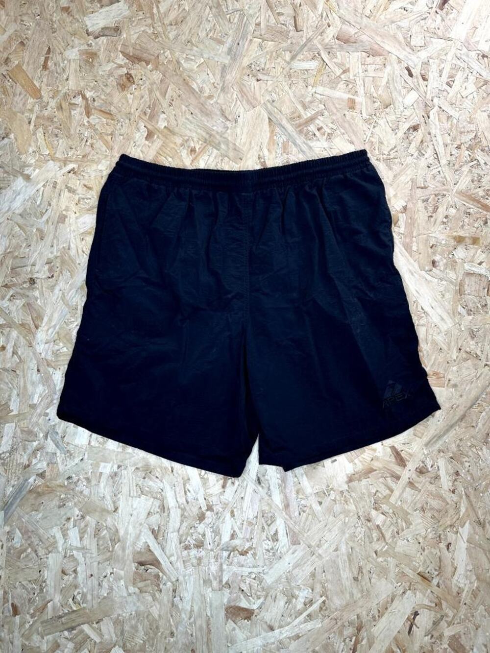 Apex Athletic Shorts Mens XL Black Mesh Lined Elastic Waist Running Gym